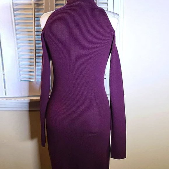 SWEATY BETTY Oxblood RA Knit High/Low Dress M - Picture 8 of 11